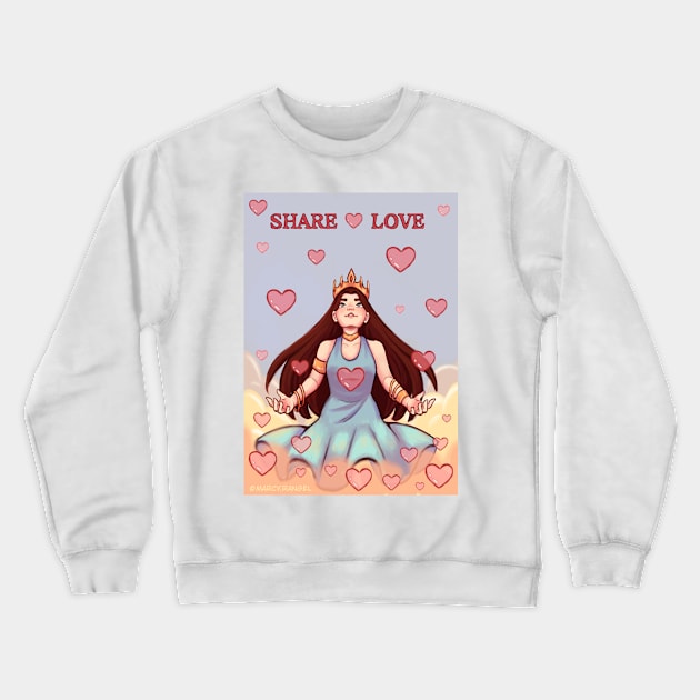 Share love Crewneck Sweatshirt by MarcyRangel